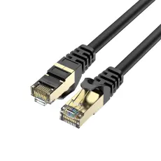 2m Cat8 40Gbps RJ45 STP-n&auml;tverkskabel Svart