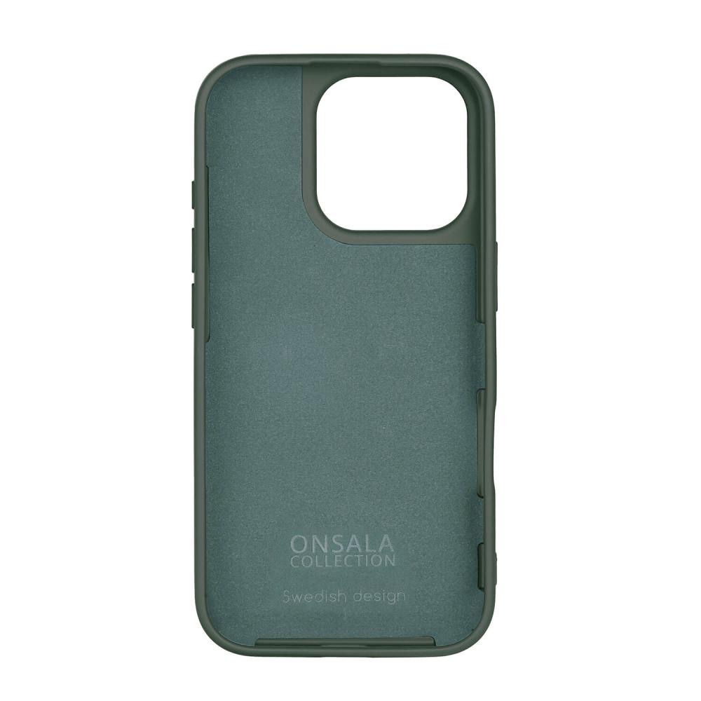 Onsala Onsala iPhone 16 Pro Mobilskal Med Silikonkänsla Olivgrön