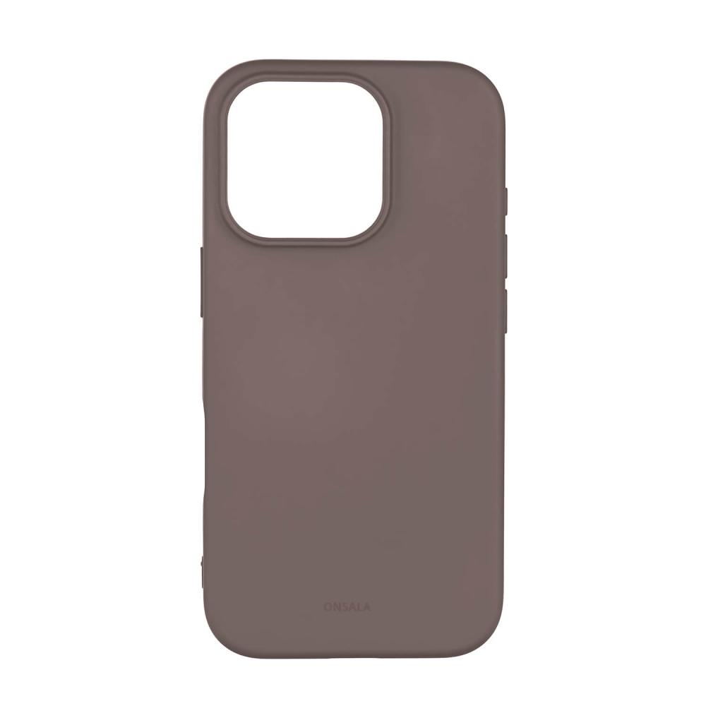 Onsala Onsala iPhone 16 Pro Mobilskal Med Silikonkänsla Chocolate