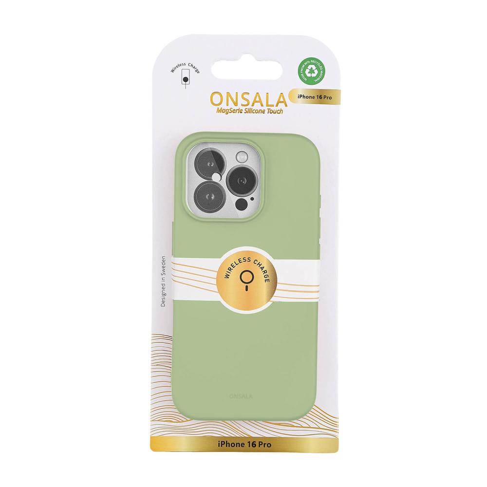Onsala Onsala iPhone 16 Pro Mobilskal Med Silikonkänsla Lime