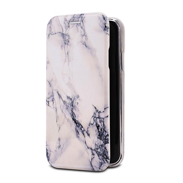 Bild 3,  iPhone X/Xs Plånboksfodral - Marble White