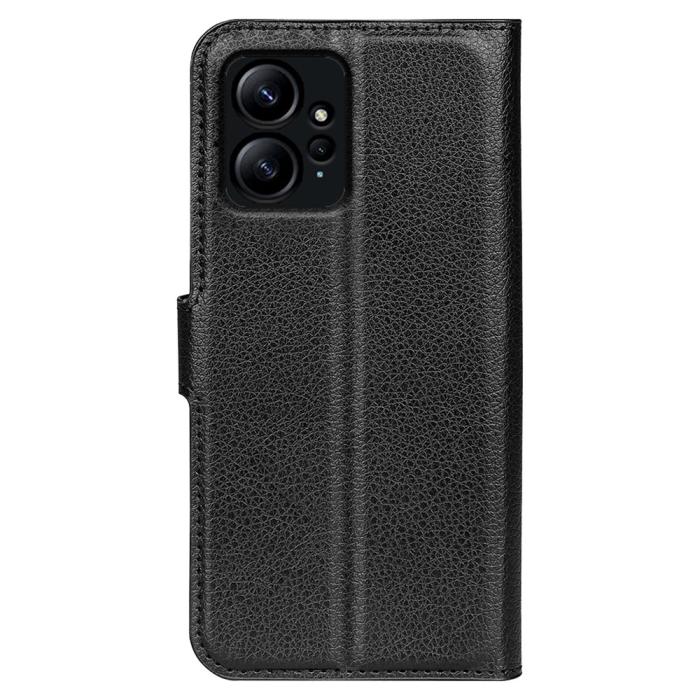 Bild 6,  Xiaomi Redmi Note 12 4G Fodral Litchi Läder Svart
