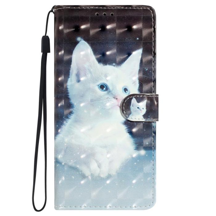 Bild 6,  iPhone 16 Pro Fodral Med Tryck Vit Katt