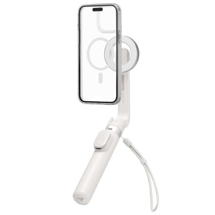 Bild 3, Spigen Spigen 74 cm MagSafe Bluetooth Selfiestick Tripod Dune Beige