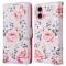  iPhone 16 Fodral RFID Läder Rosa Blommor