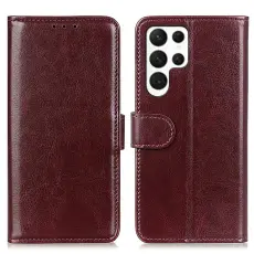  Samsung Galaxy S24 Ultra Fodral Crazy Horse L&auml;der Brun