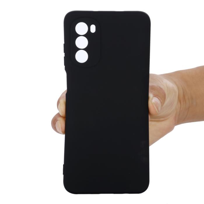 Bild 3,  Motorola Moto G52/G82 Skal Liquid Silikon Svart