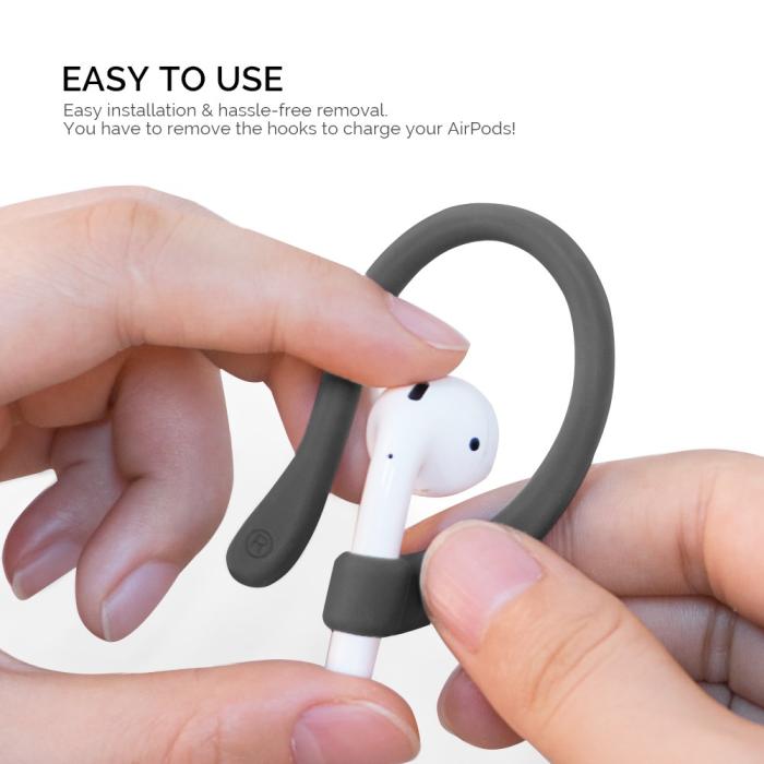 Bild 4, AHASTYLE AHASTYLE AirPods/AirPods Pro 2/1 Öronkrokar Grå