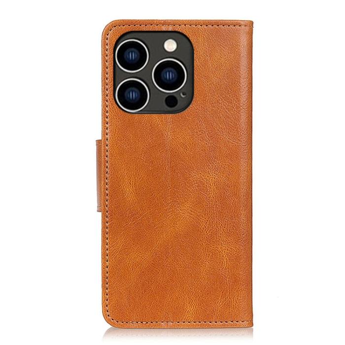 Bild 3,  iPhone 15 Pro Fodral Crazy Horse Läder Brun