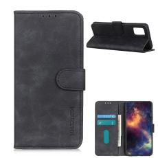 KHAZNEH Xiaomi Redmi 9T - KHAZNEH Retro L&auml;der Fodral - Svart