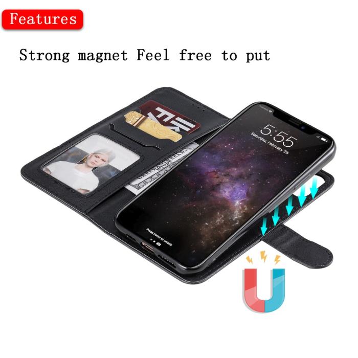 Bild 5,  iPhone 11 Pro Max - Plånboksfodral / Magnet Skal - Svart