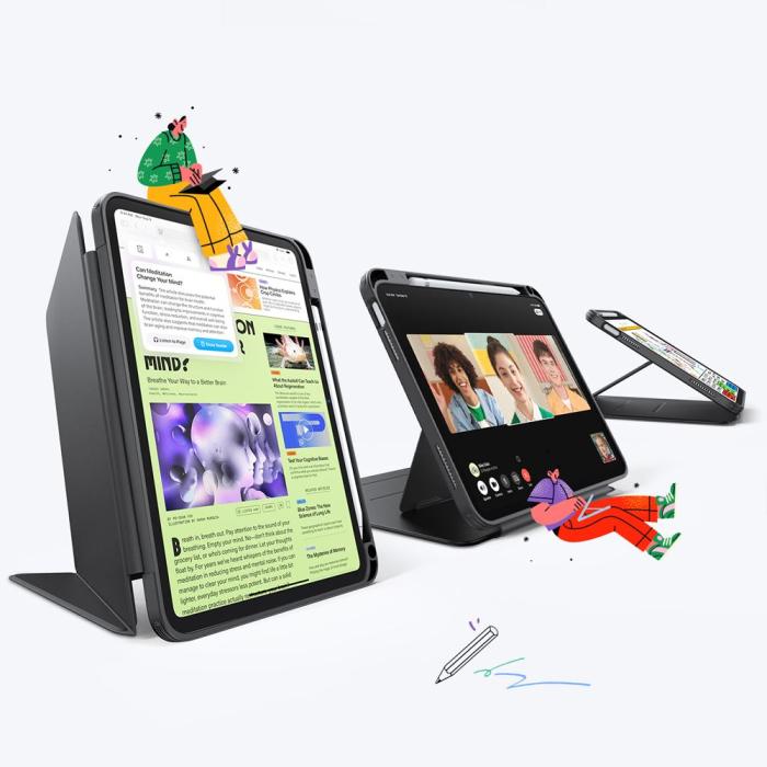 Bild 2, ESR ESR iPad 11 2025 / iPad 10.9 2022 Fodral Flip Hybrid Svart