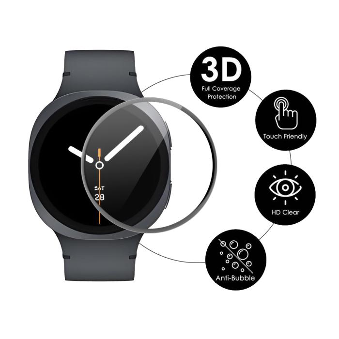 Bild 2, ENKAY ENKAY Samsung Galaxy Watch 8 40 mm Skärmskydd Heltäckande
