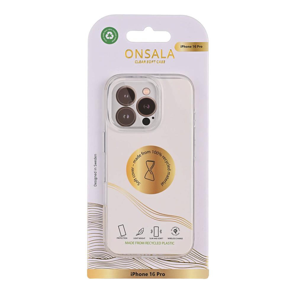 Onsala Onsala iPhone 16 Pro Mobilskal Återvunnen TPU Transparent