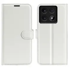  Xiaomi 14T Pro Fodral Litchi L&auml;der Vit