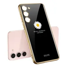 GKK GKK Galaxy S24 Plus Skal H&auml;rdat Glas Electroplate Daisy