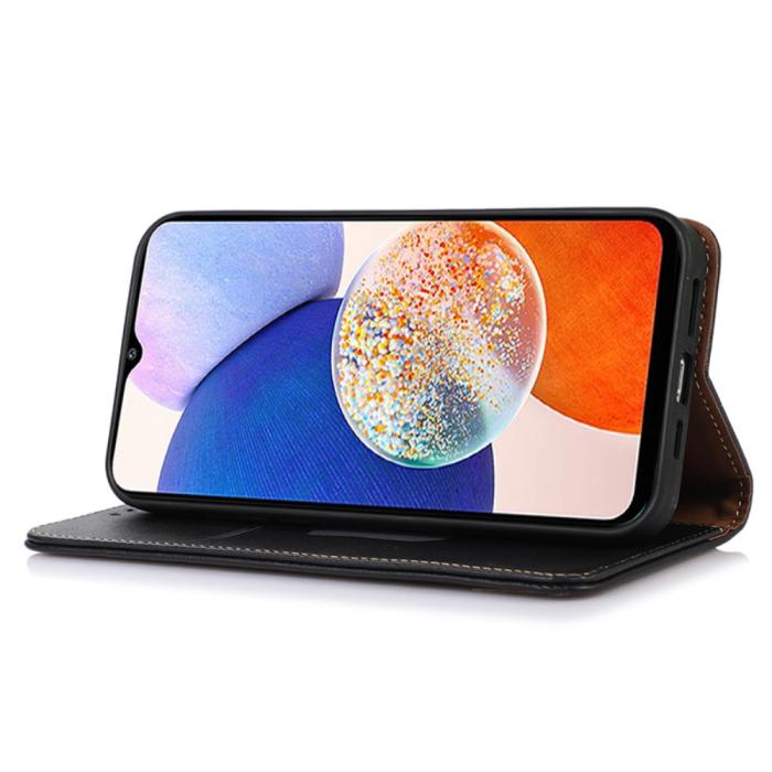Bild 3, KHAZNEH KHAZNEH Galaxy S24 Ultra Fodral Flip RFID Äkta Läder Svart