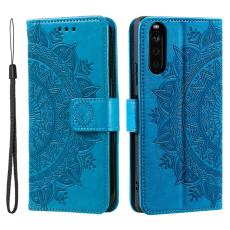  Sony Xperia 10 VI Mandala L&auml;der Fodral Bl&aring;