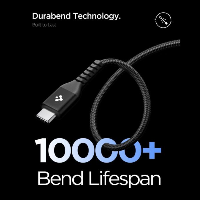 Bild 4, Spigen Spigen 1m 100W USB-C - USB-C Kabel Essential Svart