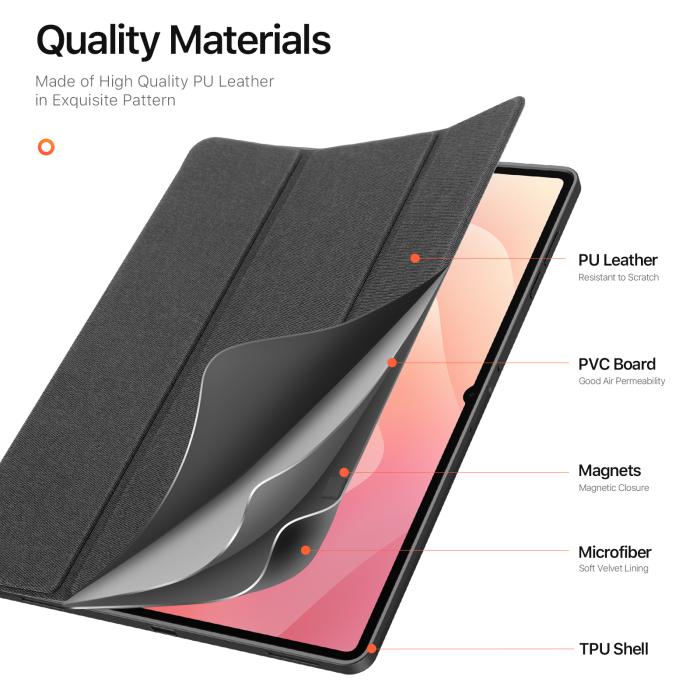Bild 5, DUX DUCIS DUX DUCIS Galaxy Tab S11 Ultra Fodral DOMO Tri-Fold Svart