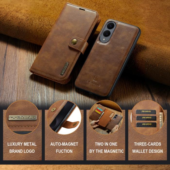 Bild 6, DG.MING DG.MING Galaxy S25 Edge 2in1 Magnet Fodral / Skal Brun