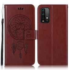  Xiaomi Redmi 9T - Dream Catcher L&auml;der Fodral - Brun