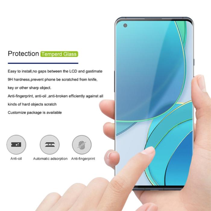 Bild 2, MOCOLO OnePlus 9 Pro - MOCOLO 3D Heltäckande Skärmskydd I Härdat Glas
