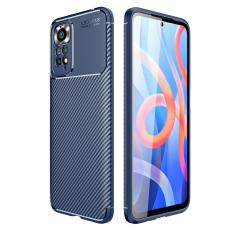  Xiaomi Redmi Note 11 4G Skal Kolfiber Textur Bl&aring;