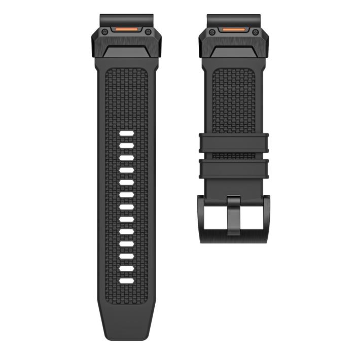 Bild 3,  Fenix 5/5X/6X/7X 26 mm Klockarmband Robust Svart
