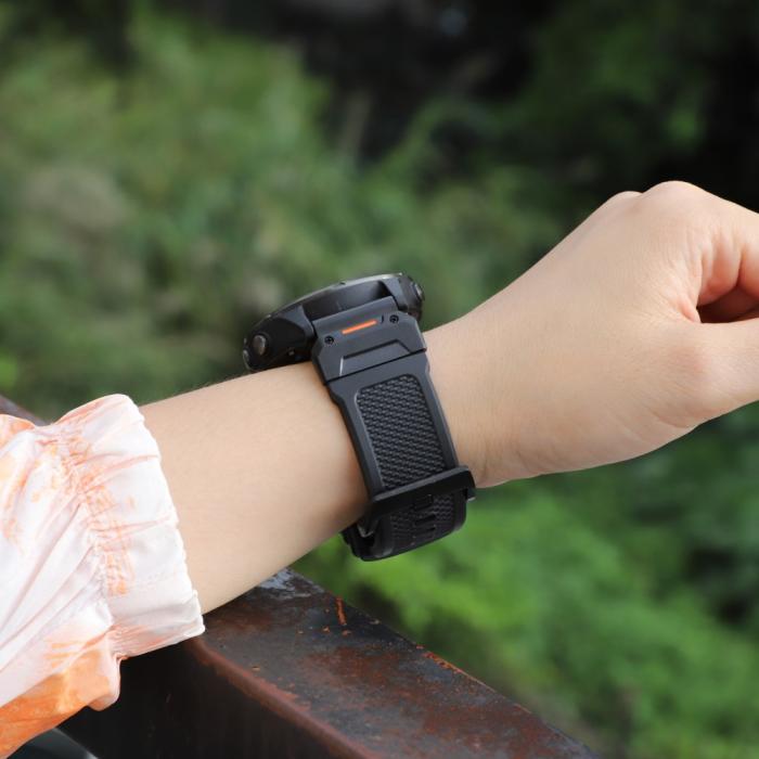 Bild 5,  Fenix 5/5X/6X/7X 26 mm Klockarmband Robust Svart