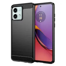  Motorola Moto G84 5G Skal Borstad St&aring;l Textur Svart