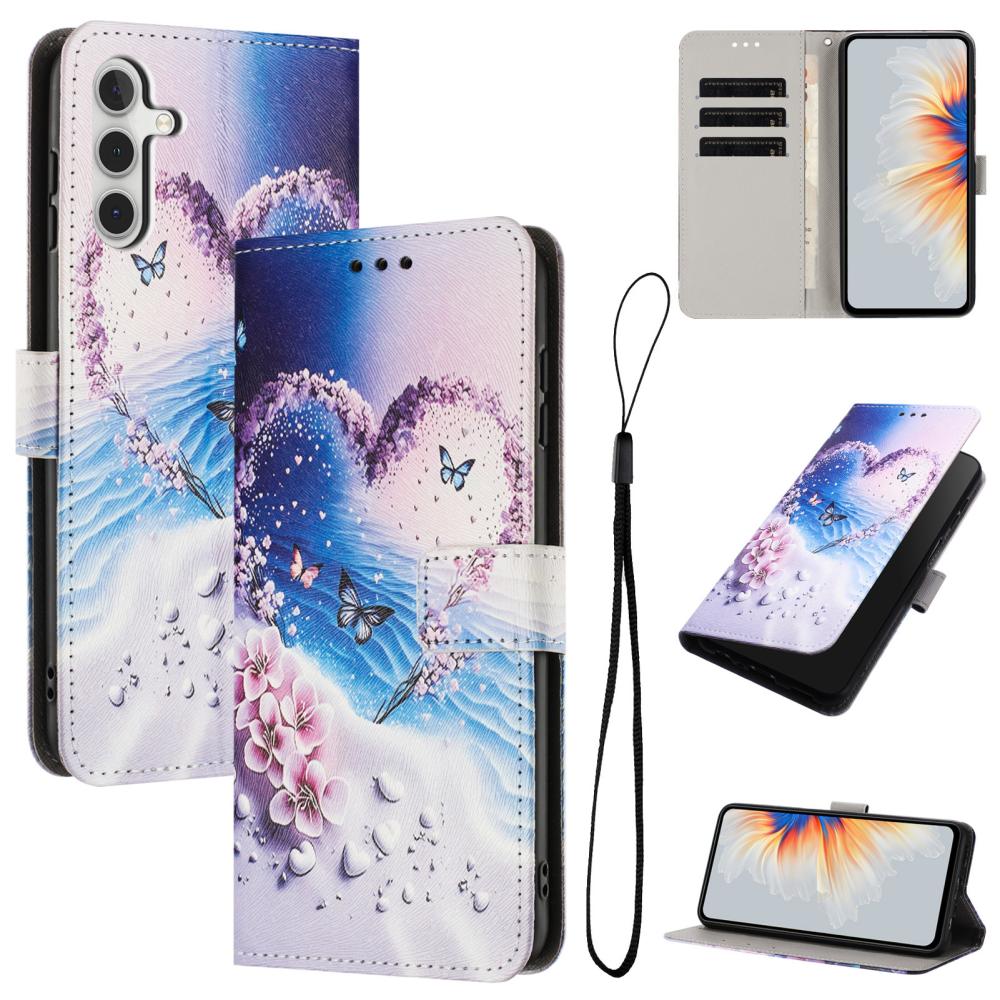  Samsung Galaxy A57 5G Fodral Med Tryck Hjärta / Fjärilar