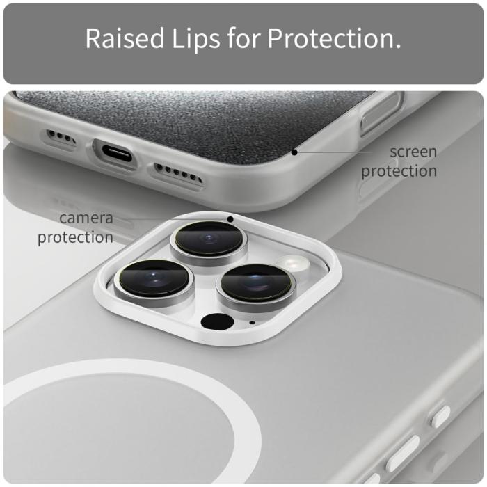 Bild 6,  iPhone 16 Pro Max Skal MagSafe Slim Matt Vit