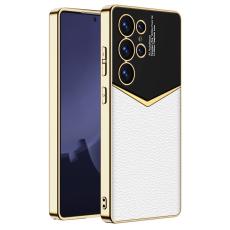 GKK GKK Galaxy S25 Ultra Skal L&auml;der Hybrid Electroplate Vit