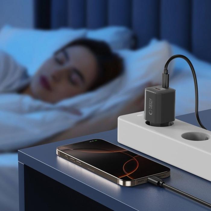 Bild 6, Tech-Protect Tech-Protect 33W Väggladdare PD QC USB-C / USB-A Svart