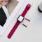  Apple Watch 42/41/40/38 mm Armband Silikon Vinröd