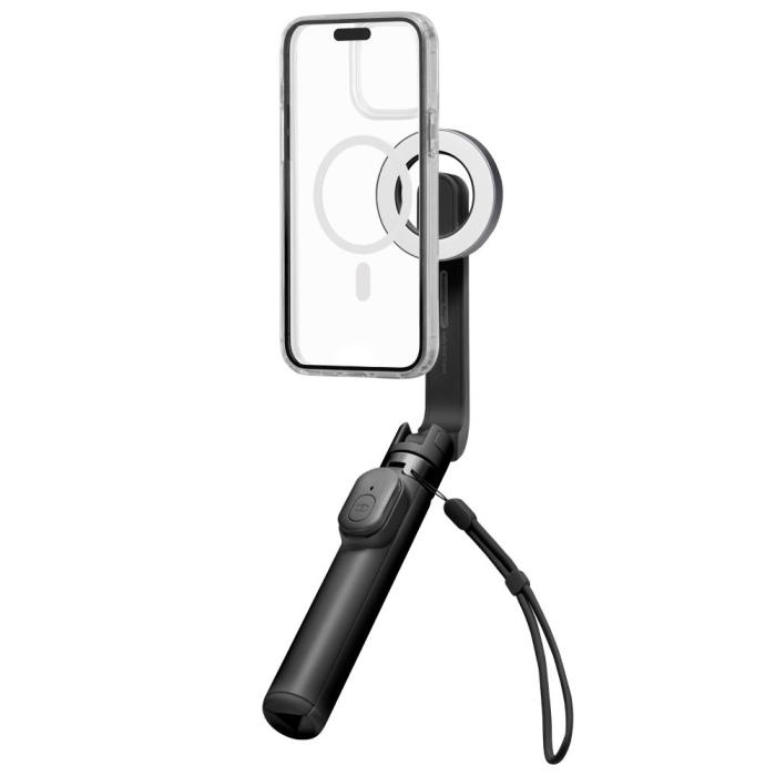 Bild 3, Spigen Spigen 74 cm MagSafe Bluetooth Selfiestick Tripod Svart