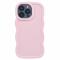  iPhone 14 Pro Max Mobilskal Wavy Ljus Rosa