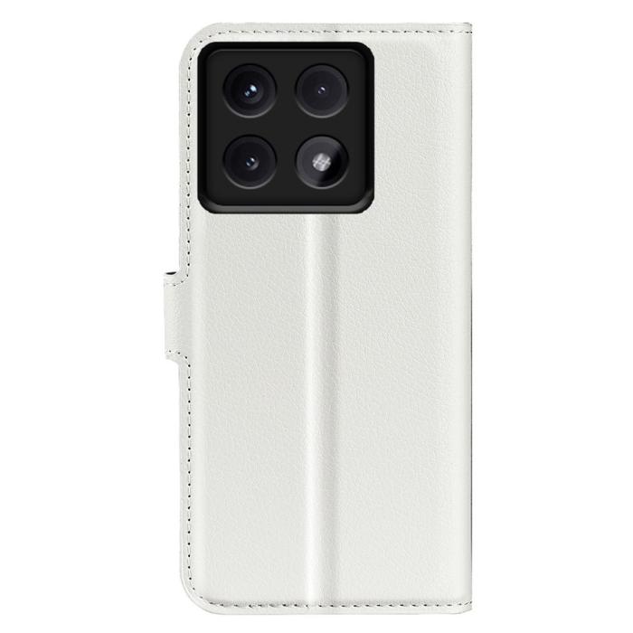 Bild 6,  Xiaomi 14T Pro Fodral Litchi Läder Vit