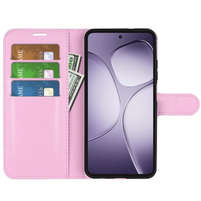 Bild 2,  Xiaomi 14T Pro Fodral Litchi Läder Ljus Rosa