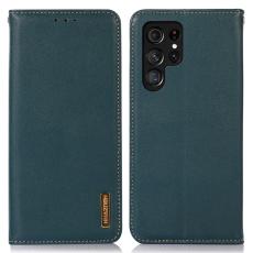 KHAZNEH KHAZNEH Galaxy S24 Ultra Fodral Flip RFID &Auml;kta L&auml;der Gr&ouml;n