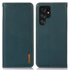 KHAZNEH KHAZNEH Galaxy S24 Ultra Fodral Flip RFID &Auml;kta L&auml;der Gr&ouml;n