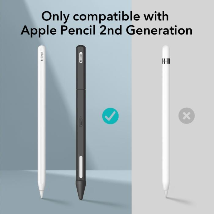 Bild 4, ESR ESR Apple Pencil 2nd Gen Silikon Sleeve Svart/Grå