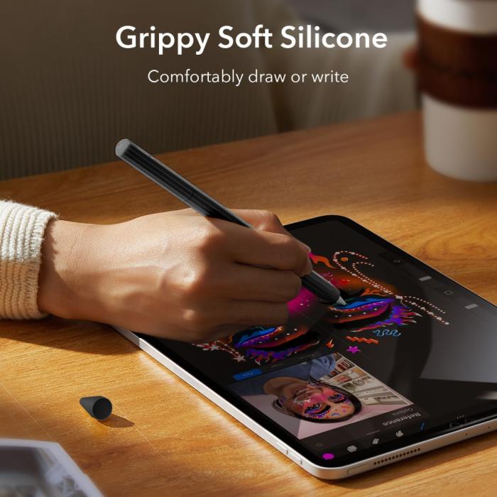 Bild 6, ESR ESR Apple Pencil 2nd Gen Silikon Sleeve Svart/Grå
