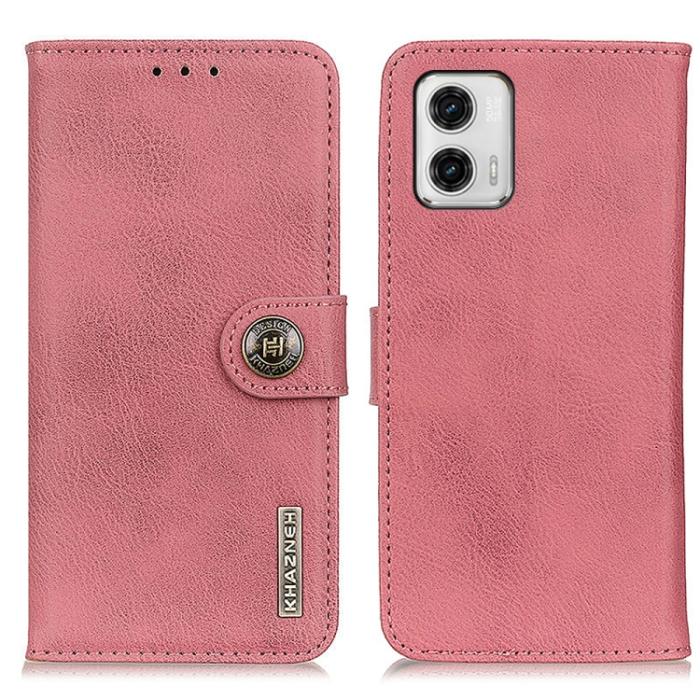Bild 2, KHAZNEH KHAZNEH Motorola Moto G73 5G Fodral Läder Rosa