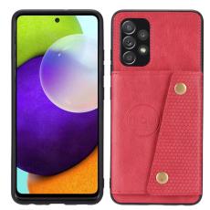  Samsung Galaxy A23 5G Skal Med Kortfack Och Magnet R&ouml;d