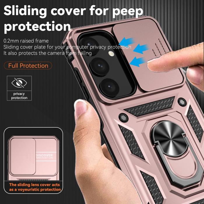 Bild 5,  Samsung Galaxy S25 Plus Skal Hybrid Ring CamShield Roséguld