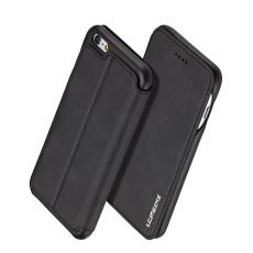 LC.IMEEKE iPhone 6/6S - LC.IMEEKE Retro L&auml;der Fodral - Svart