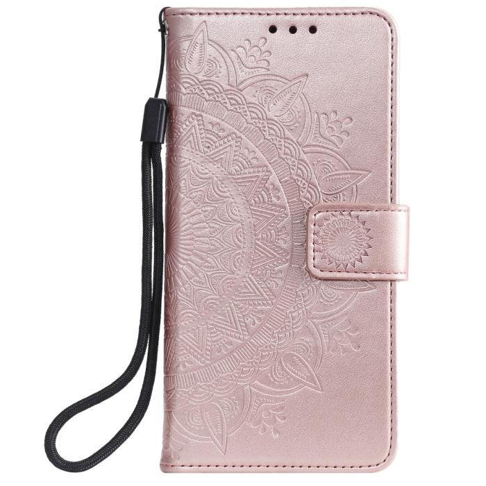 Bild 2,  Samsung Galaxy A21s - Mandala Plånboksfodral - Roséguld
