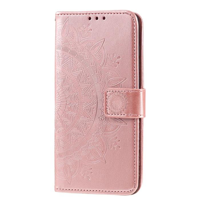 Bild 3,  Samsung Galaxy A21s - Mandala Plånboksfodral - Roséguld